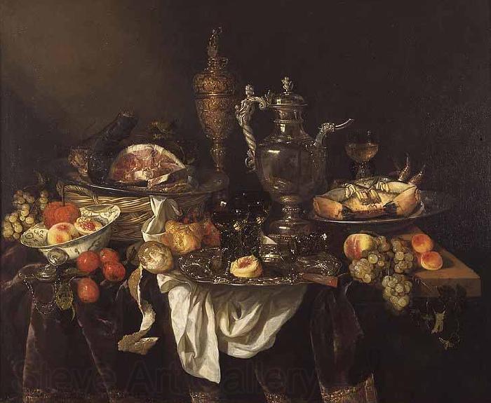 Abraham van Beijeren Banquet still life. Norge oil painting art
